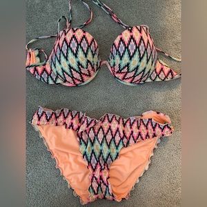 Victoria’s Secret bikini 36D top large bottom.